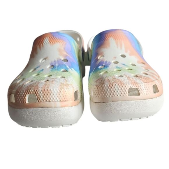 Crocs Classic Platform Clogs Pastel Tie Dye Sz 7 Outdoor Beach Summer Festival - Picture 5 of 13